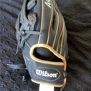 Wilson Black and Brown Baseball Glovebaseball glove